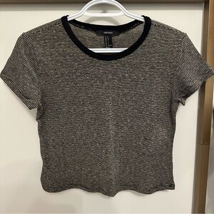 Forever 21 Striped Cropped Tee